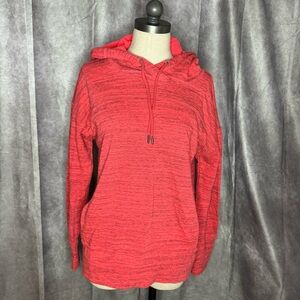 Reebok Hoodie Heathered Red Sweatshirt, Large